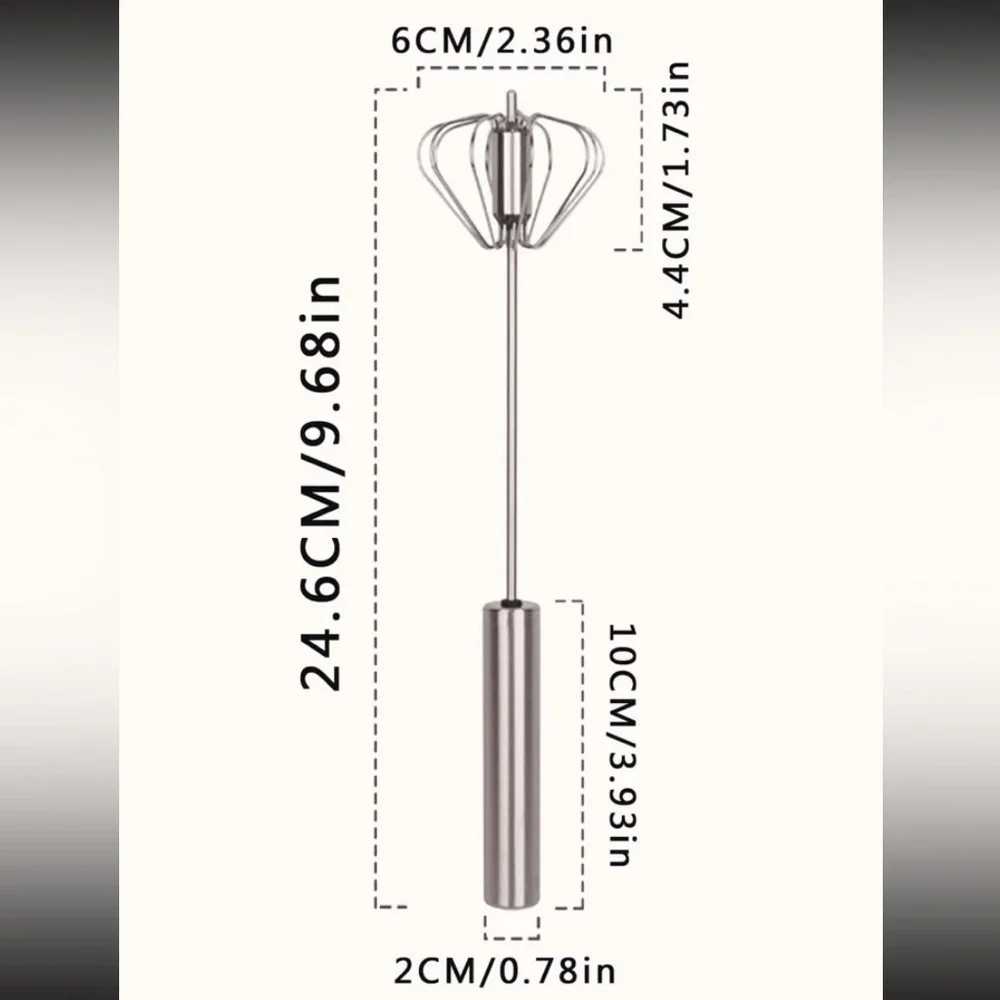 Stainless Steel Rotary Egg Beater 1 Pc